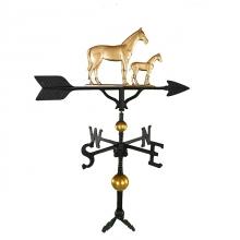 Old Barn Rustic Co. 32" Deluxe Mare and Colt Aluminum Weathervane-0