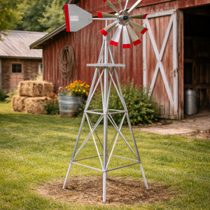 Six Foot Ornamental (6 ft.) Aluminum Windmill