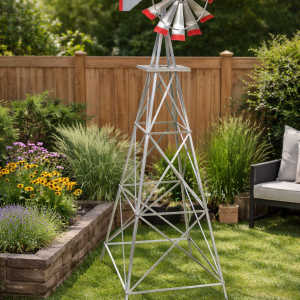 Eight Foot Ornamental (8ft.) Aluminum Windmill