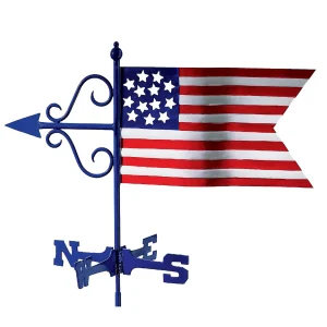 Americana Flag Garden Weathervane - w/Garden Pole by Good Directions (Retired)