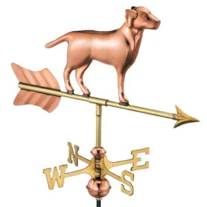 Labrador Retriever Cottage Weathervane - Pure Copper w/Roof Mount by Good Directions