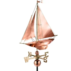 Racing Sloop Weathervane - Pure Copper