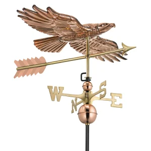 Soaring Hawk Weathervane - Polished Copper by Good Directions