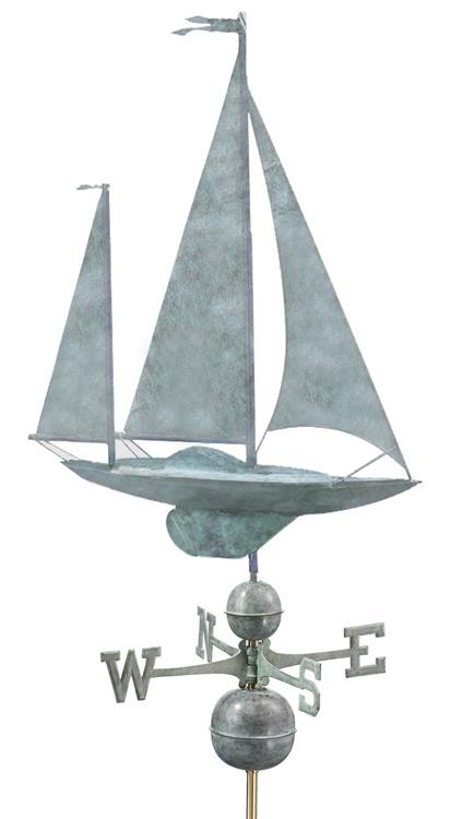 Large Sailboat Weathervane 9907 By Good Directions -0
