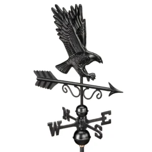 Black Aluminum Majestic Eagle Standard Weathervane
