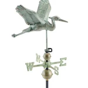 Blue Heron Weathervane - Blue Verde Copper By Good Directions
