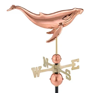 Humpback Whale Weathervane - Pure Copper By Good Directions