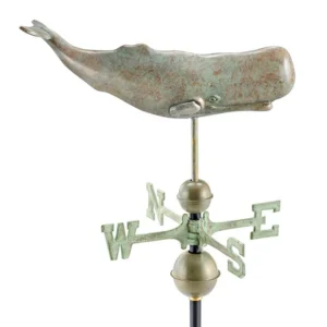 Sperm Whale Weathervane - Blue Verde Copper By Good Directions