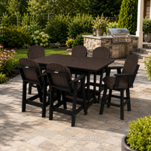 Poly 6′ Bar Height Table & Chair Set